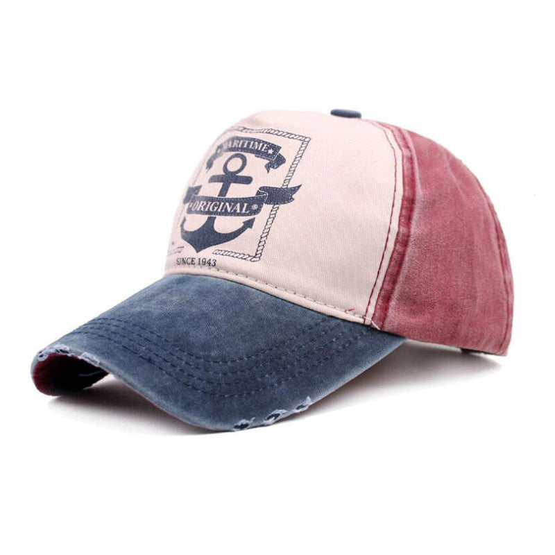 Wholesale  anchor retro distressed washed baseball cap