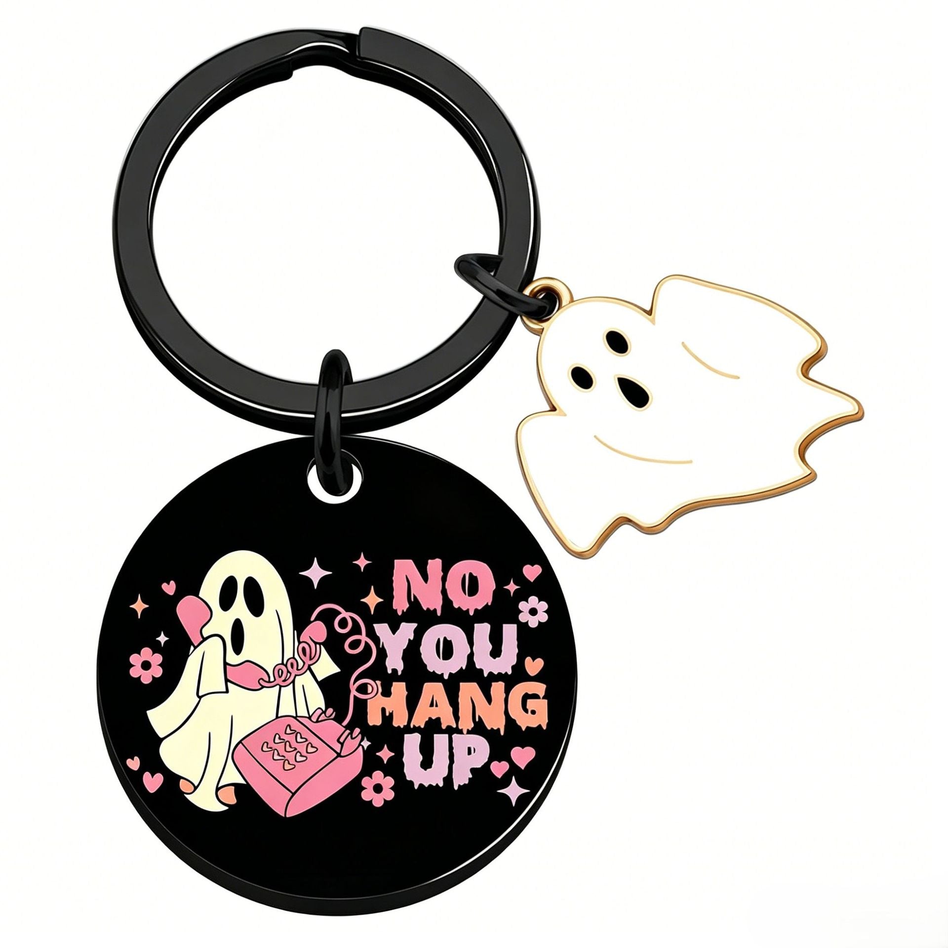Wholesale  Ghost Pattern Stainless Steel Keychain Decorative Accessory for Party Gifts