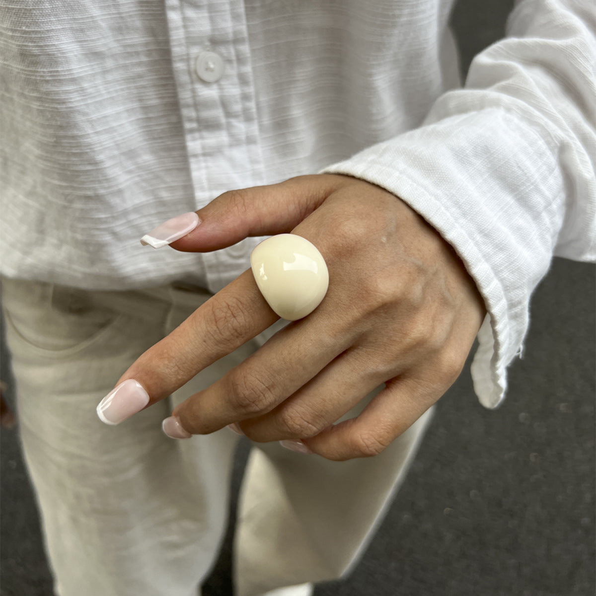 Wholesale Trendy Ombre Resin Wide Band Ring Women S Everyday Jewelry Accessory