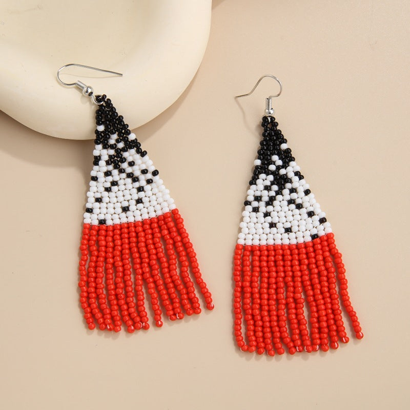 Wholesale Christmas tassels Bohemian earring
