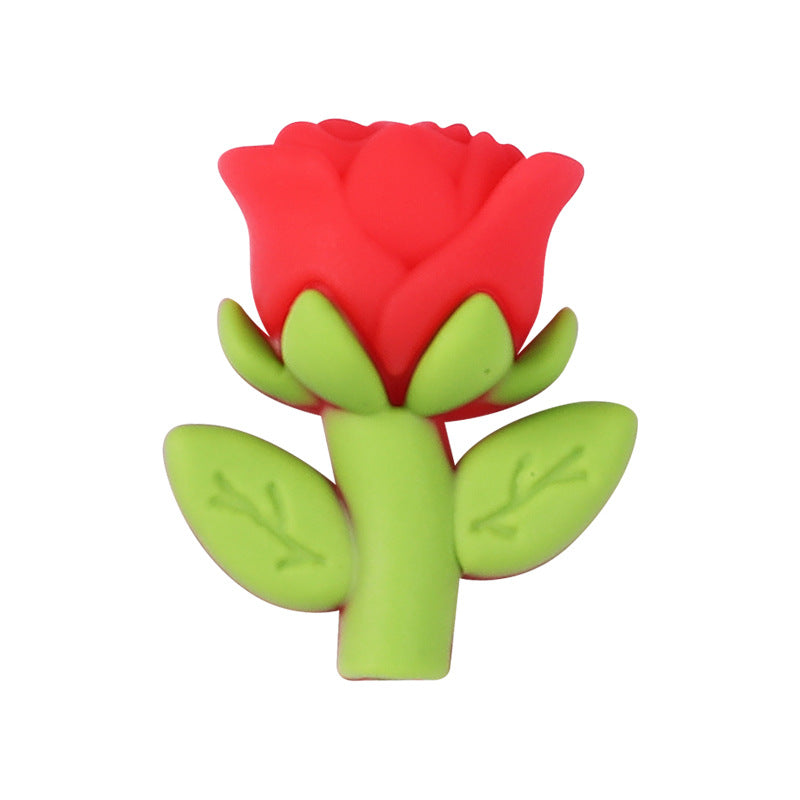 Wholesale 20pcs 3D Rose Focal Beads DIY Bead Accessories