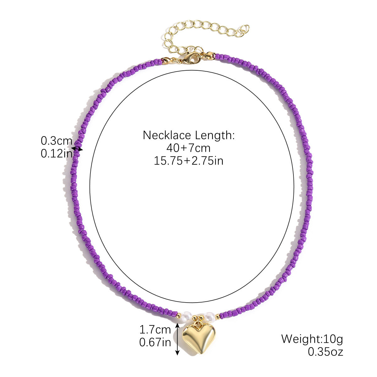 Wholesale  Beaded Necklace Cute Amethyst Natural Stone Beaded l Pearl Necklace suit