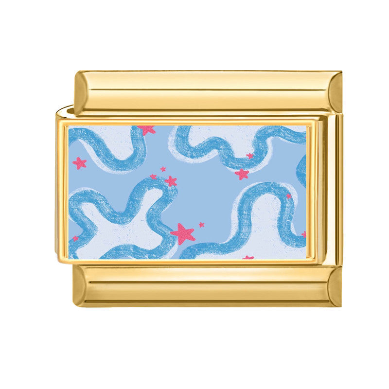 Wholesale 9mm Italian Charm Starter Bracelets DIY Marine Series Stainless Steel Composable Bracelet