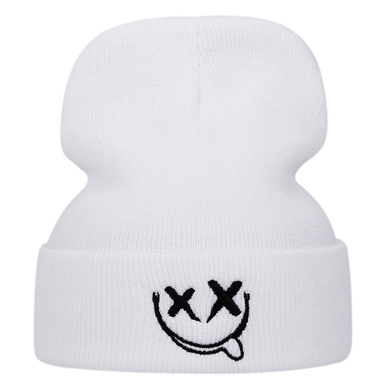 Wholesale Chic Embroidered Geometric Knit Beanie Winter Warm Hat For Men Women Trendy Fashion Accessory Gift