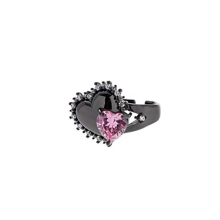 Wholesale  Dark Heart Adjustable Ring