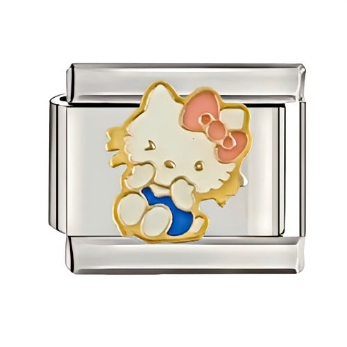 Wholesale Italian Charm Starter Bracelets DIY square Single Section Creative Stainless Steel Composable Bracelet