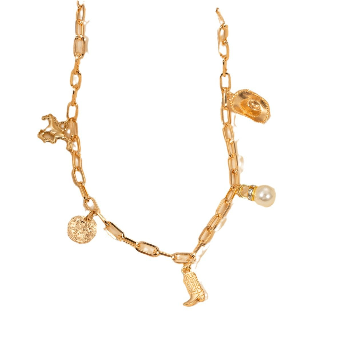 Wholesale Western Cowboy Bronco Hat Necklace