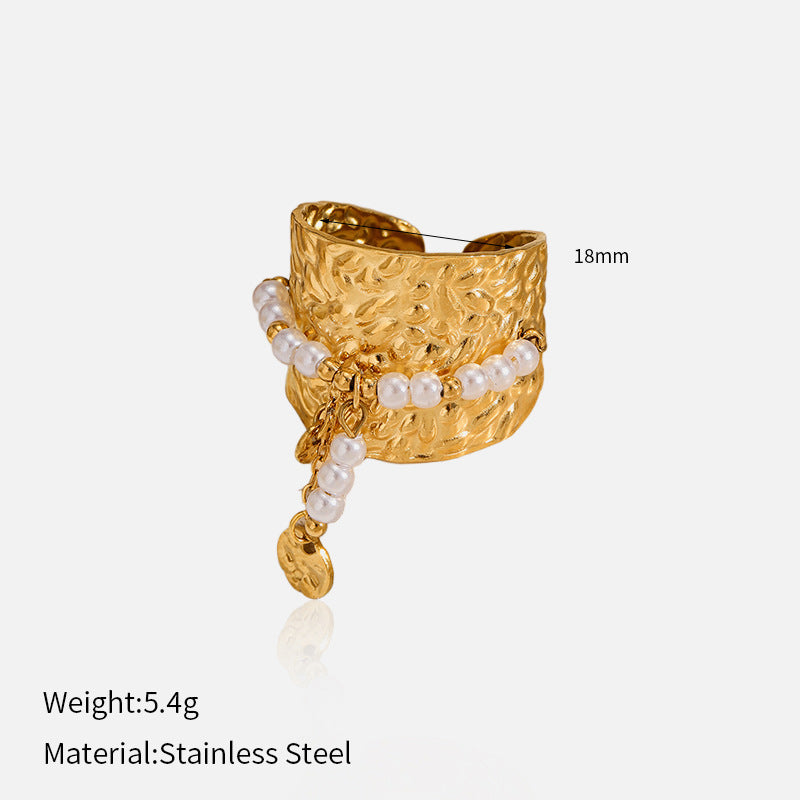 Wholesale  Sunflower  Stainless Steel  Retro Special-Shaped Twisted Sun Ring