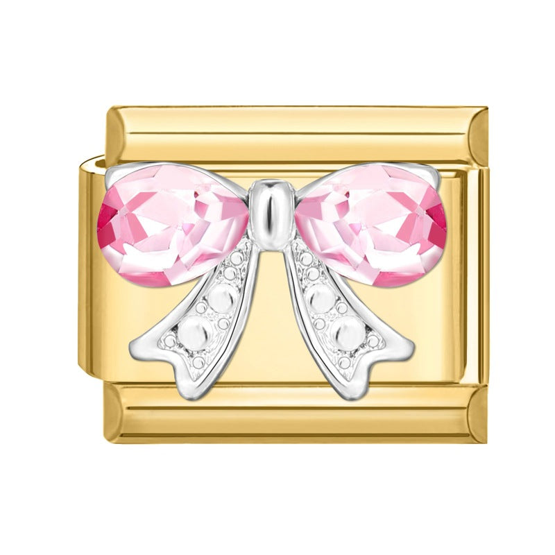 Wholesale Italian Charm Bracelet 9mm DIY Gold Base Colorful  Stainless Steel Composable Bracelet