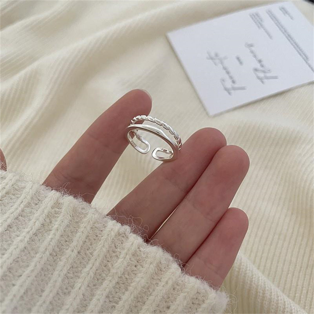 Wholesale Plain Irregular 925 Sterling Silver Ring ACC-RS-Yues009