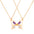 Wholesale zircon butterfly couple alloy creative magnetic hollow butterfly necklaces