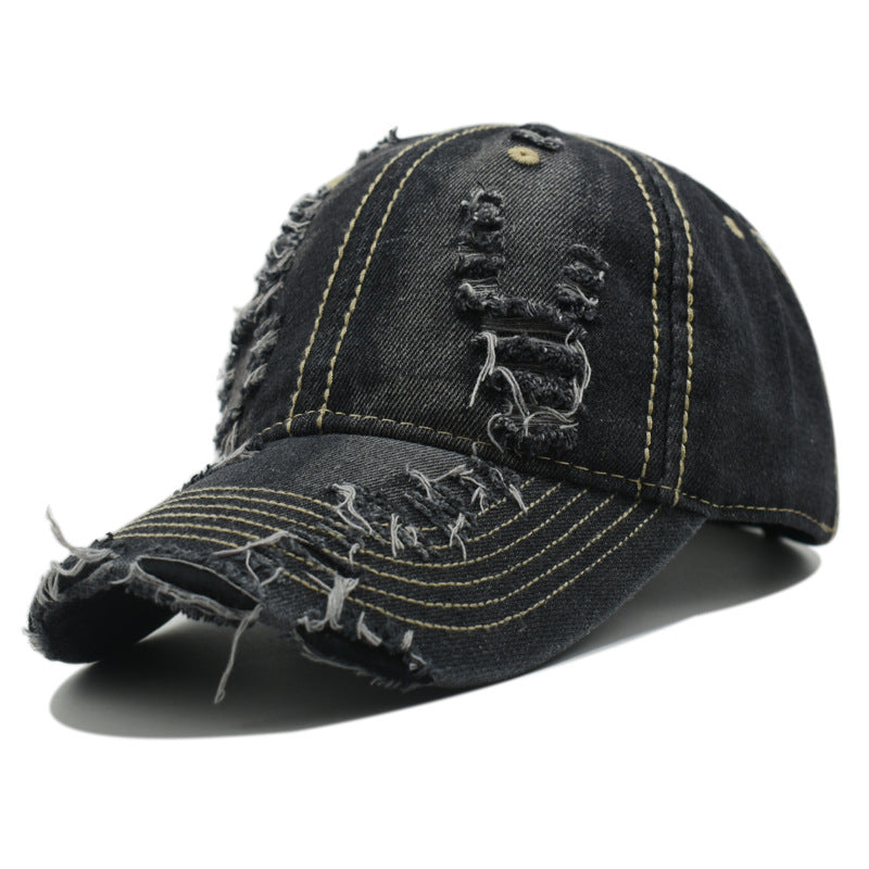 Wholesale Distinctive Denim Baseball Cap Distressed Cap