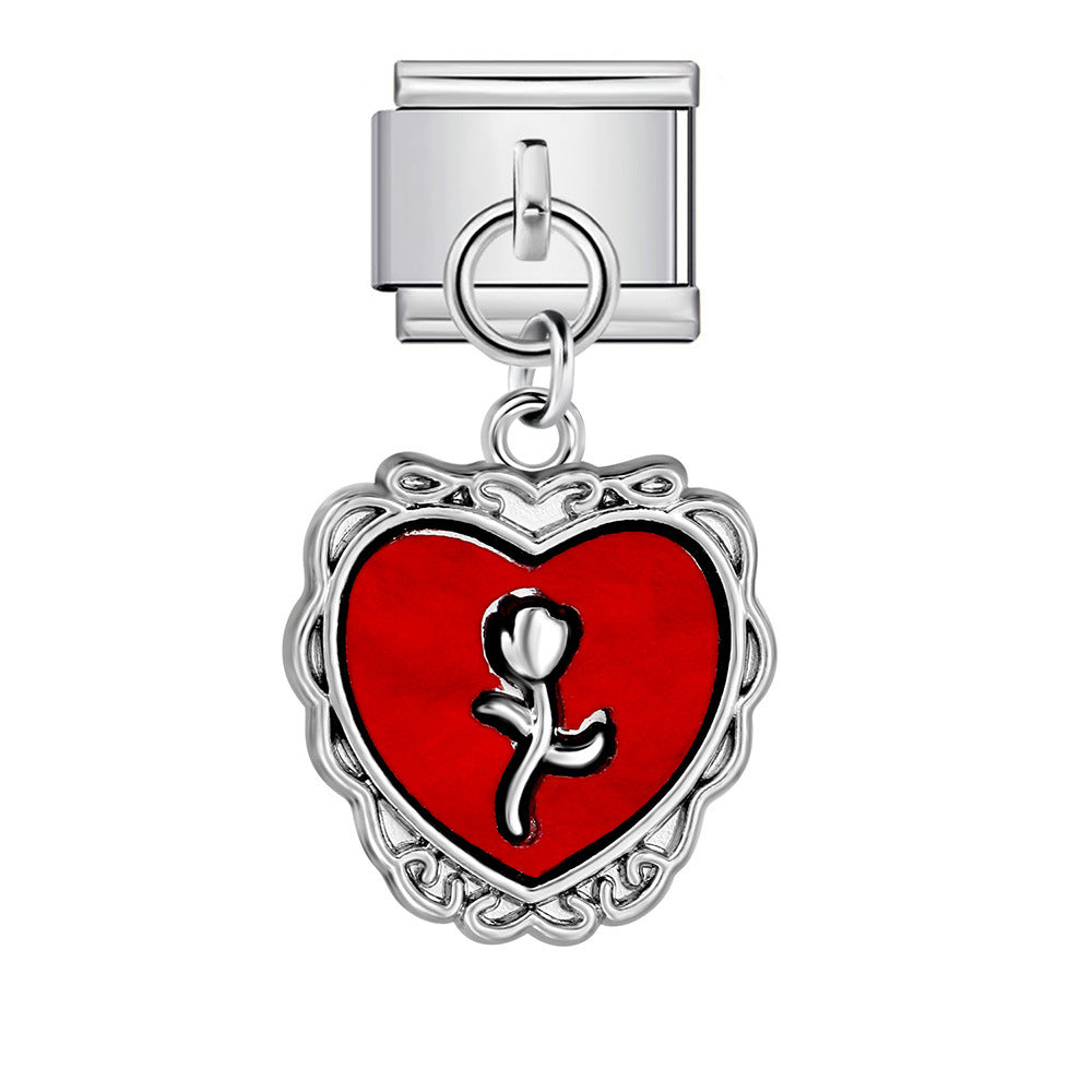 Wholesale   Italian Charm Bracelet 9mm DIY Single Hook Creative Stainless Steel Composable Bracelet