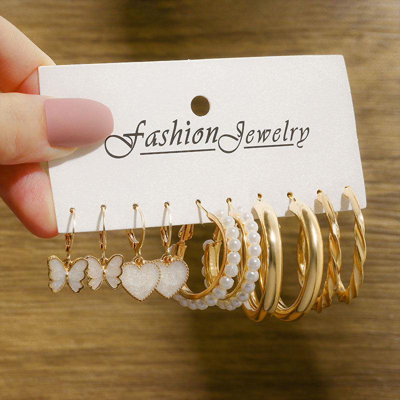 Wholesale Vintage Gold Geometric Women's Earring Set