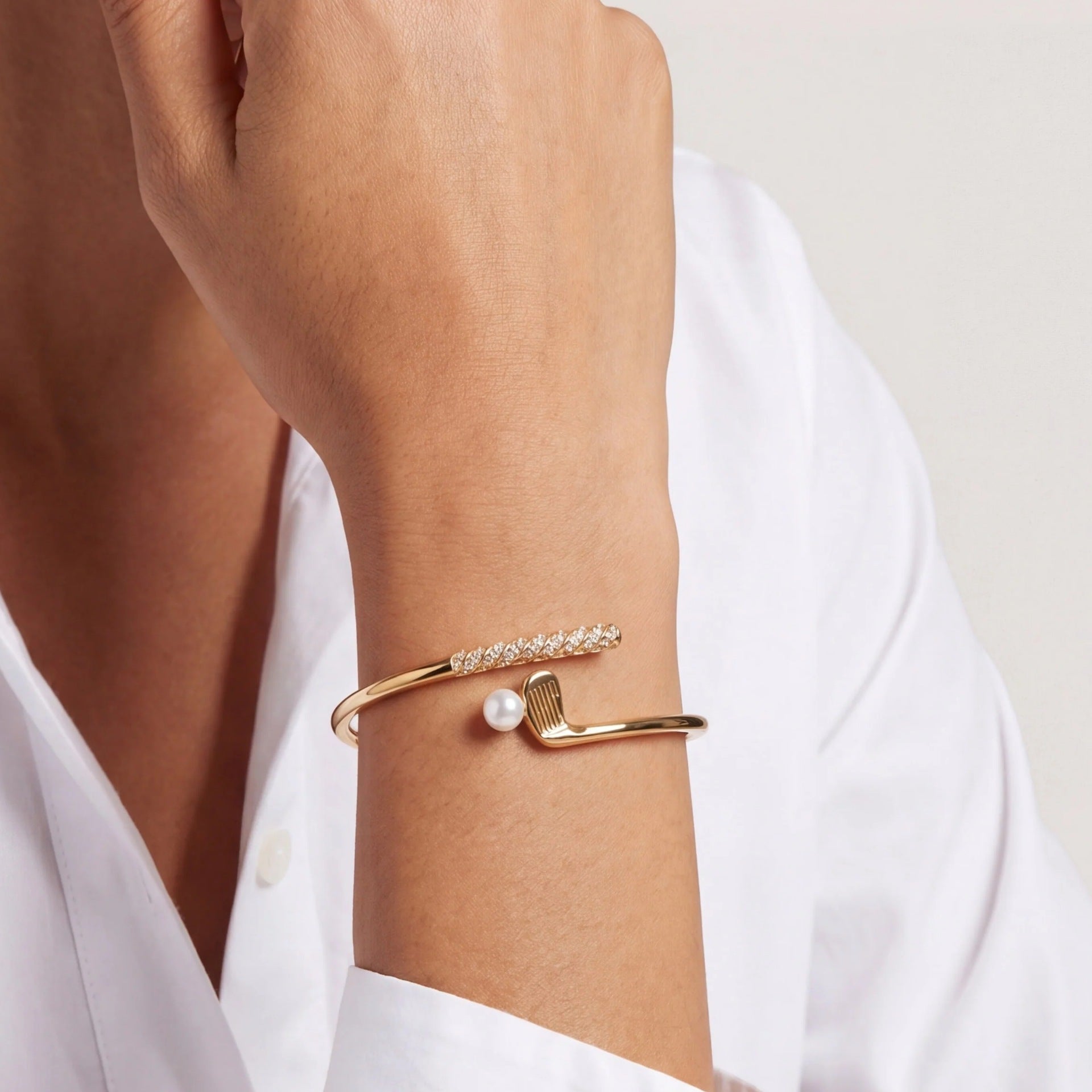 Wholesale Trendy Tennis Racket Bracelet Ring Set Stainless Steel Gold Inlay Boutique Resale Jewelry