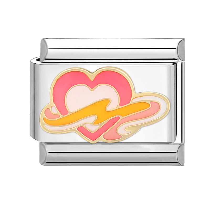 Wholesale 9mm Italian Charm Starter Bracelets DIY square Single Section Creative Stainless Steel Composable Bracelet