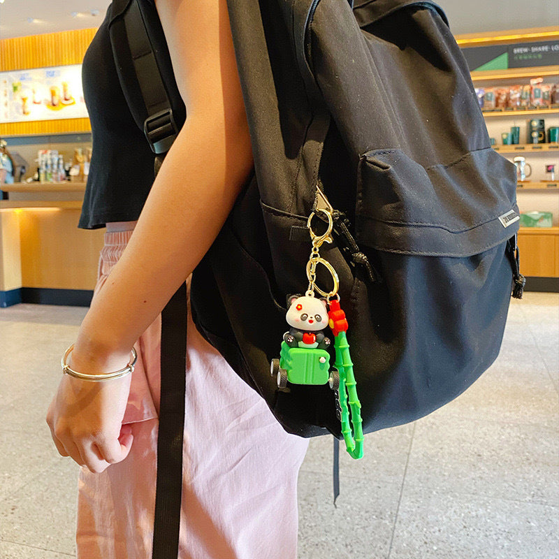 Wholesale Cute Cartoon Luggage Panda PVC Keychains ACC-KC-ErLu022