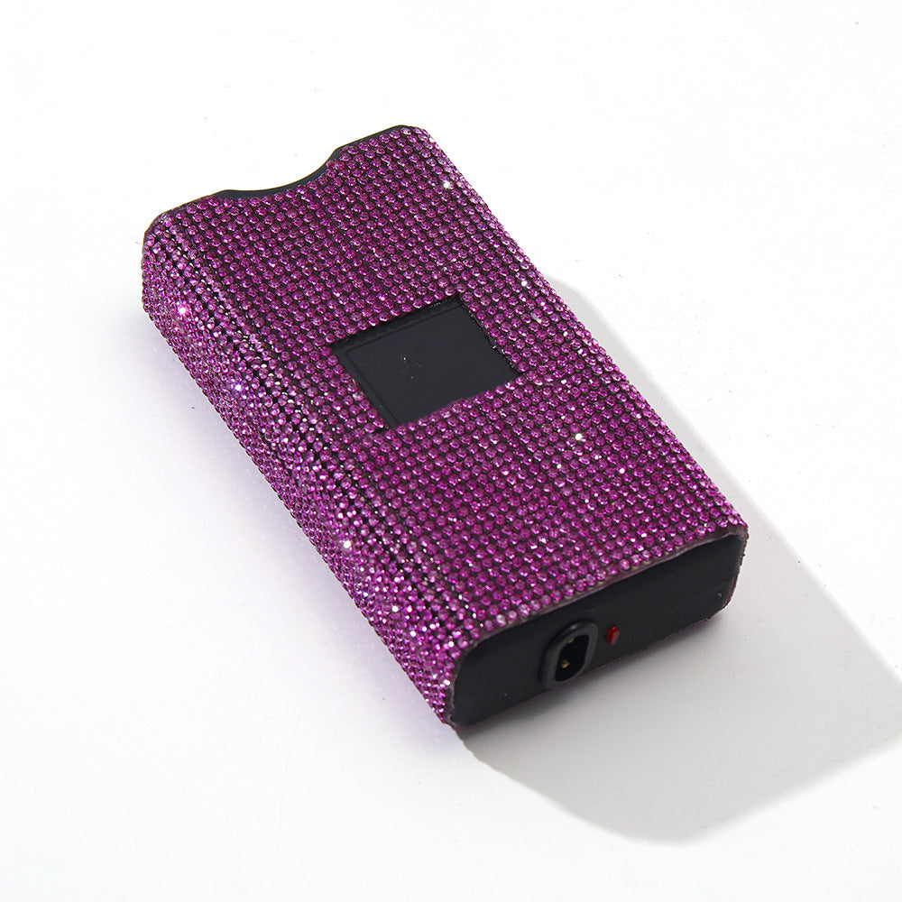 Wholesale colorful rhinestone flashlight plastic keychain ACCVIP-KC-ZhiYa010