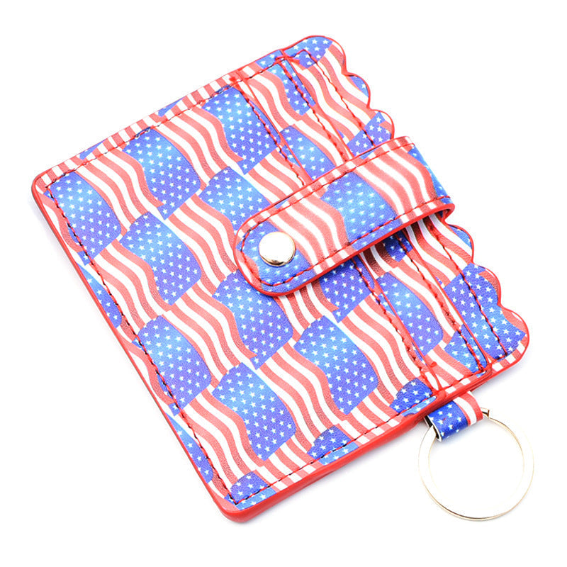 Wholesale Western Style Leopard Plaid Flower Card Holder Keychain ACC-KC-QiuXue001