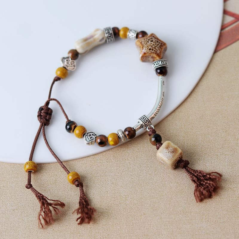 Wholesale Ceramic Bone Porcelain Bead Bracelet ACC-BT-YXH005