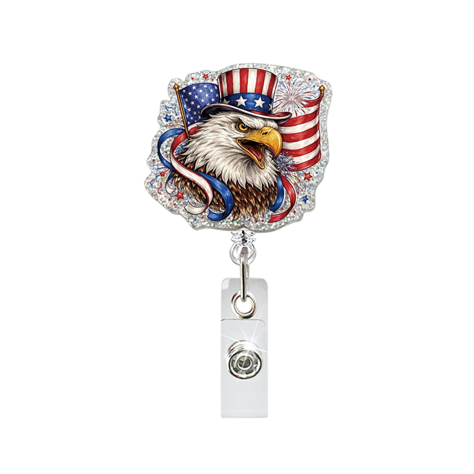 Wholesale Patriotic Eagle Retractable Badge Holder - Chic Office Decor Fashion Accessory for Resale