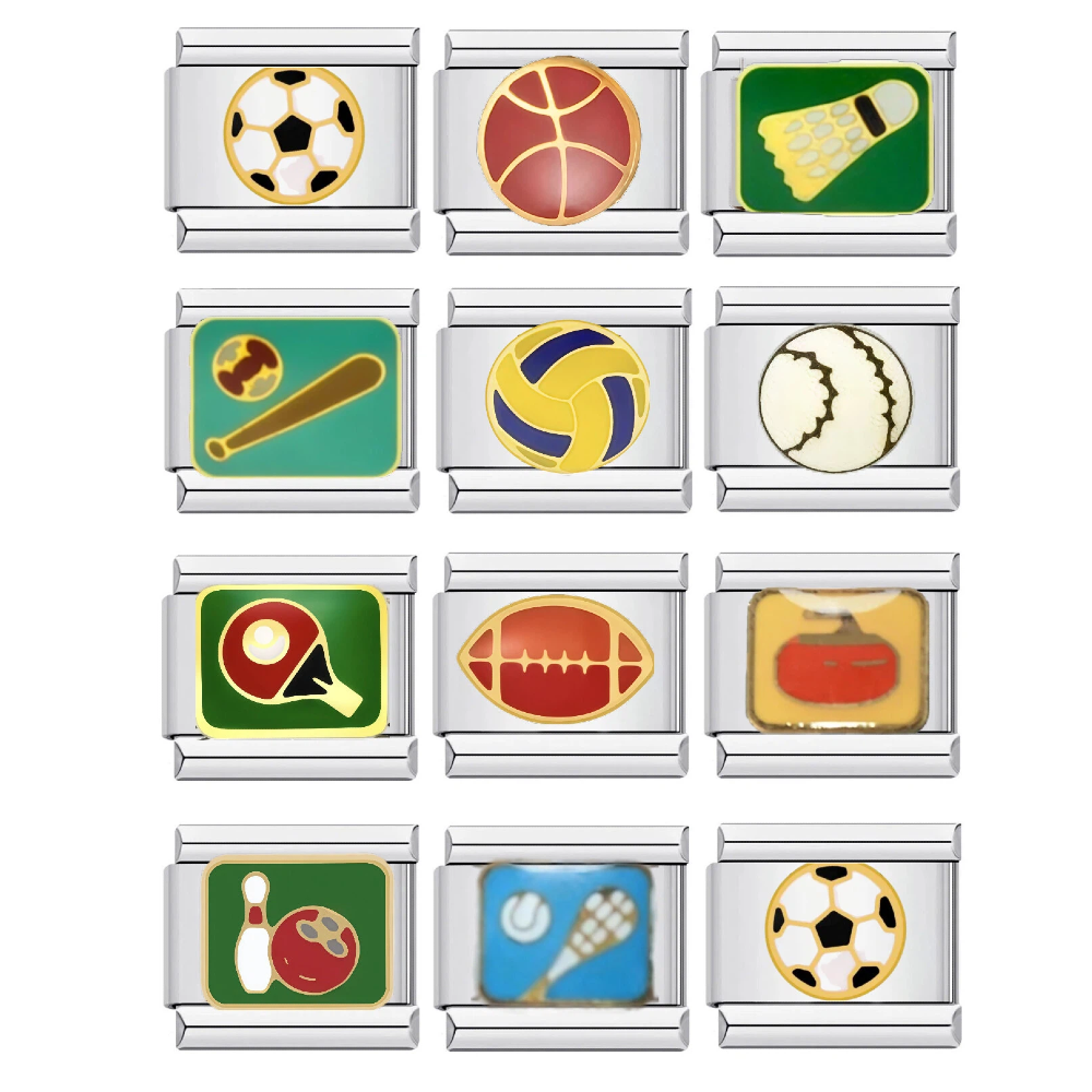 Wholesale Italian modular DIY ball-shaped patterned sports accessories,  niche and exquisite,  Instagram-worthy,  perfect for best friends,  couples,  or birthday gifts.