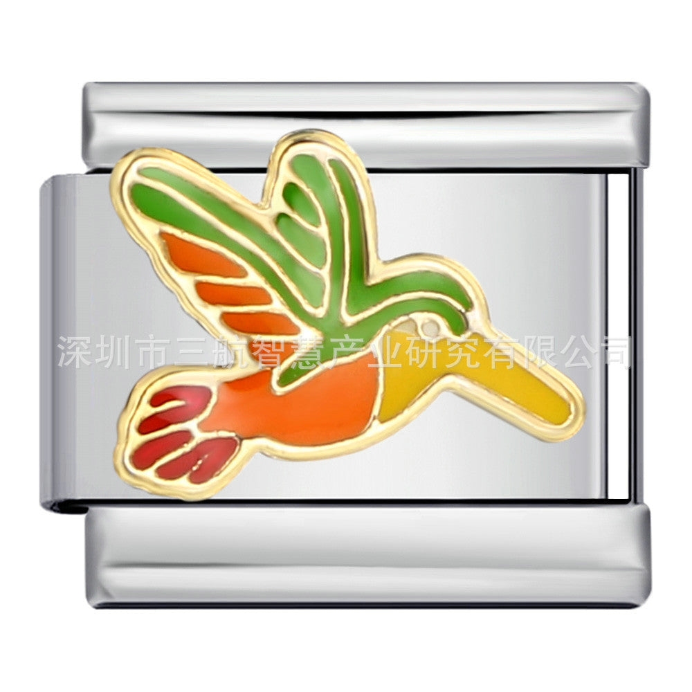 Wholesale 5pcs Italian Charm Bracelet 9mm DIY Splicing Bowling Ball Stainless Steel Composable Bracelet