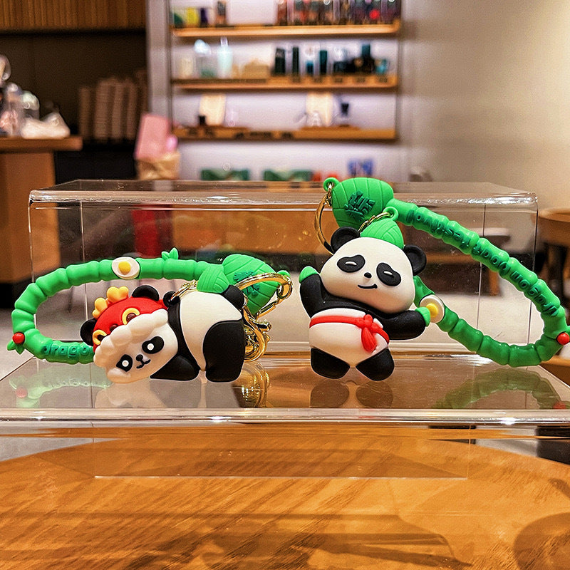 Wholesale Cartoon Cute PVC Panda Keychains ACC-KC-ErLu019