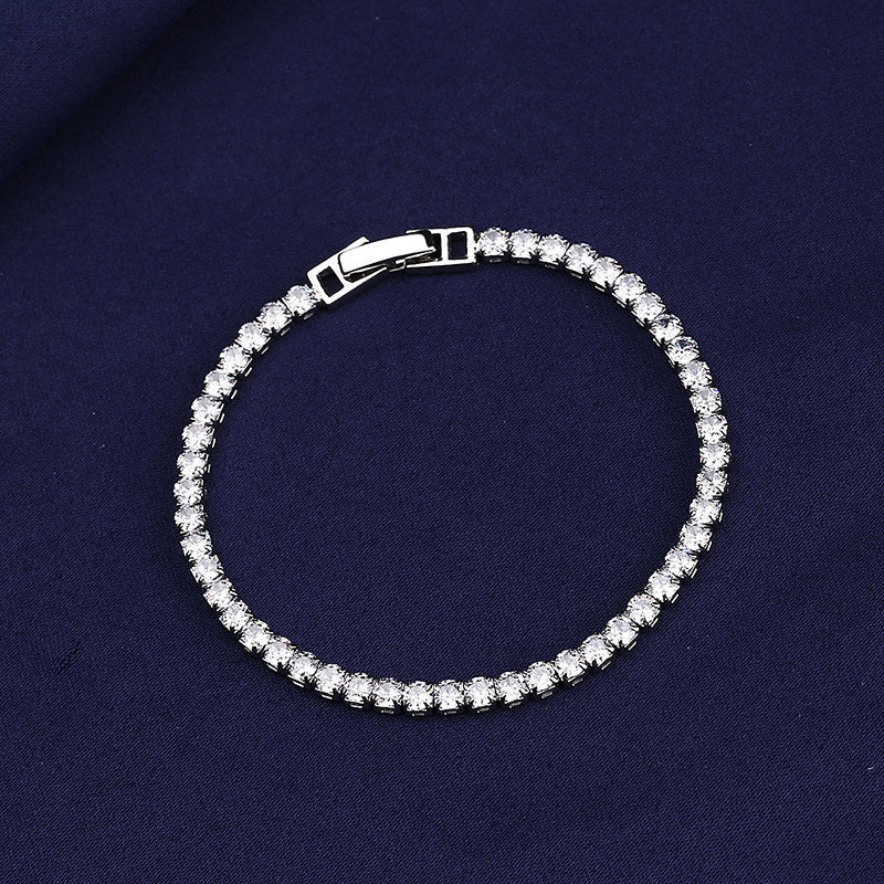 Wholesale  Light Luxury Zircon Diamond Chain Online Full Diamond Bracelet