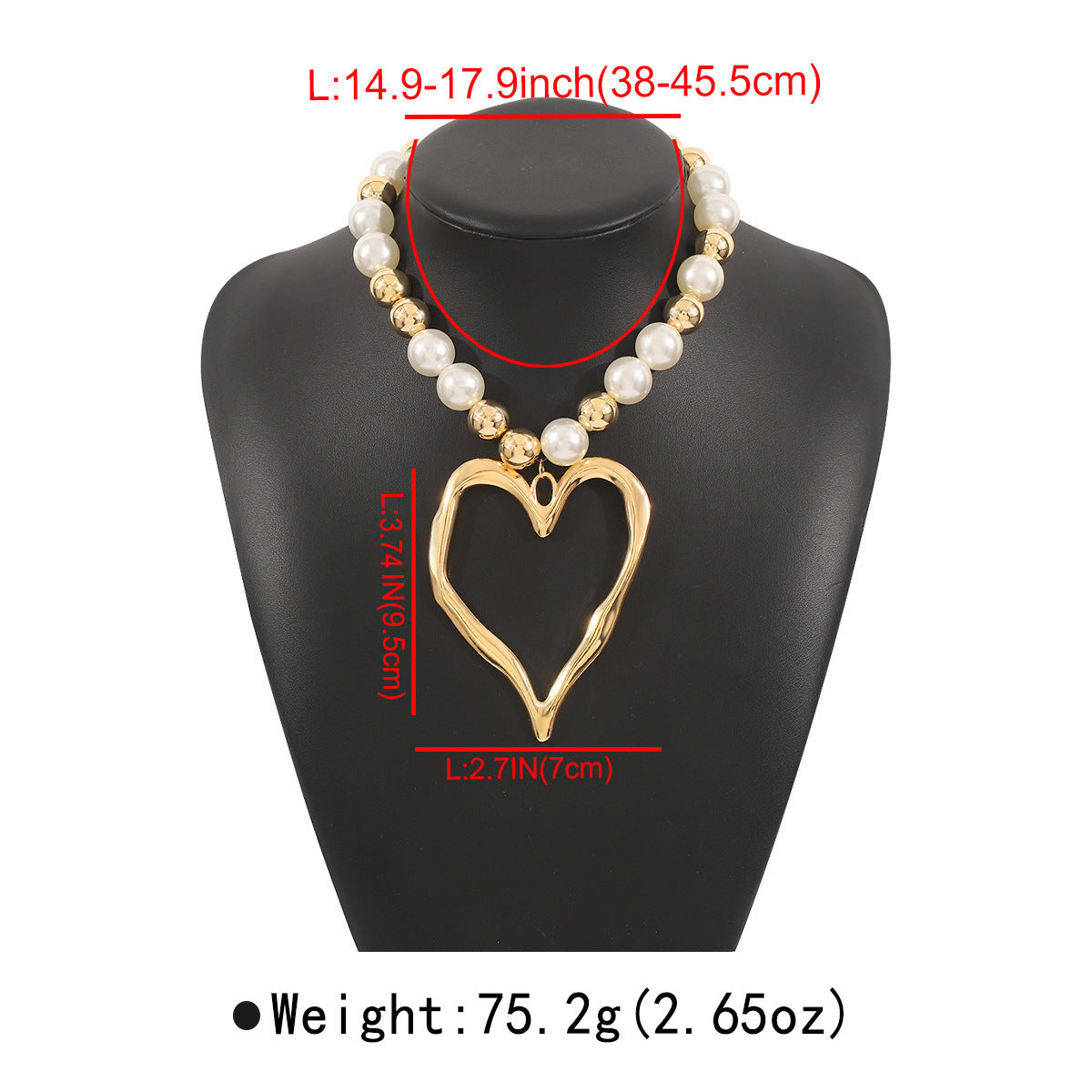 Wholesale  exaggerated hollow conch pendant necklace fashion round bead mixed color imitation pearl necklace