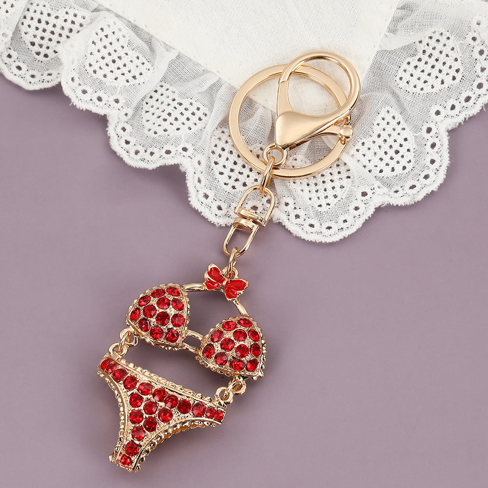 Wholesale Sparkly Rhinestone Zinc Alloy Keychain for Bag Charm Car Key Accessory Gift