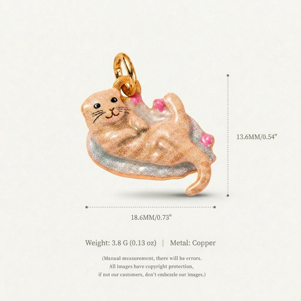 Wholesale Copper Cartoon Flying Pig Pendant Cute Simple Jewelry Charm Trendy Fashion Accessory For Boutique Resale