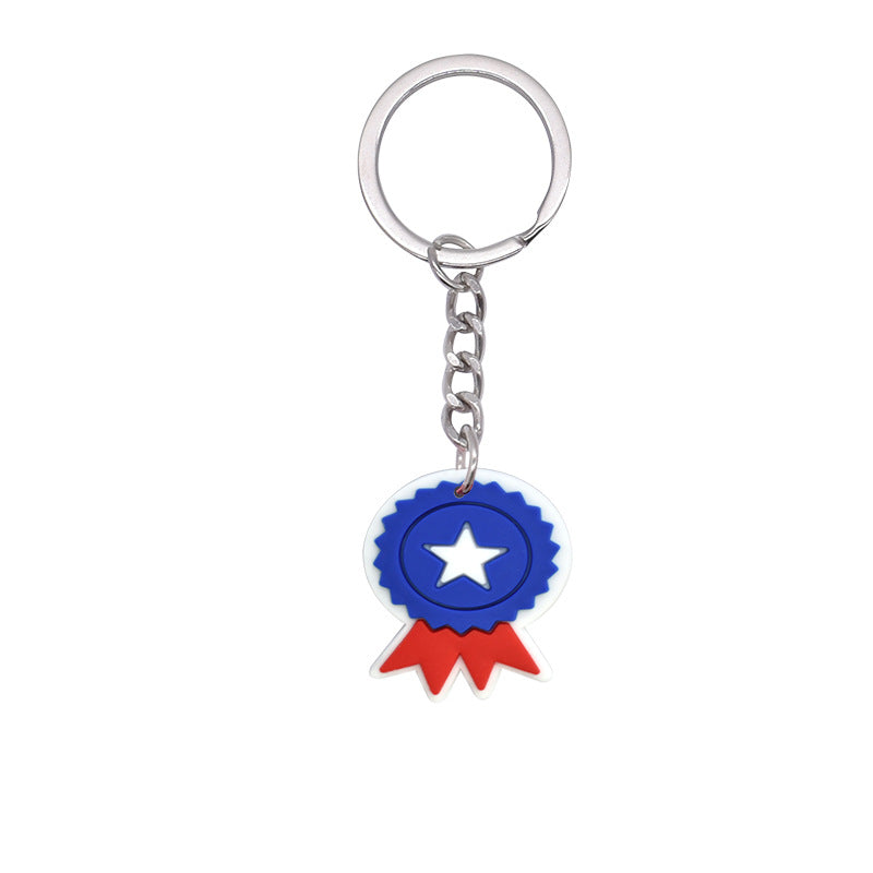 Wholesale 10pcs US Independence Day Keychain