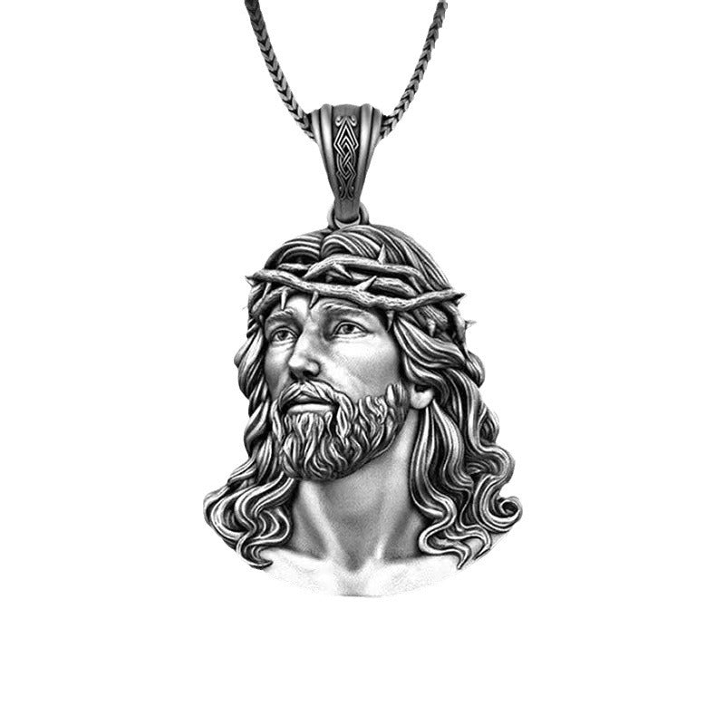 Wholesale Metal Vintage Religious Jesus Pendant Necklace