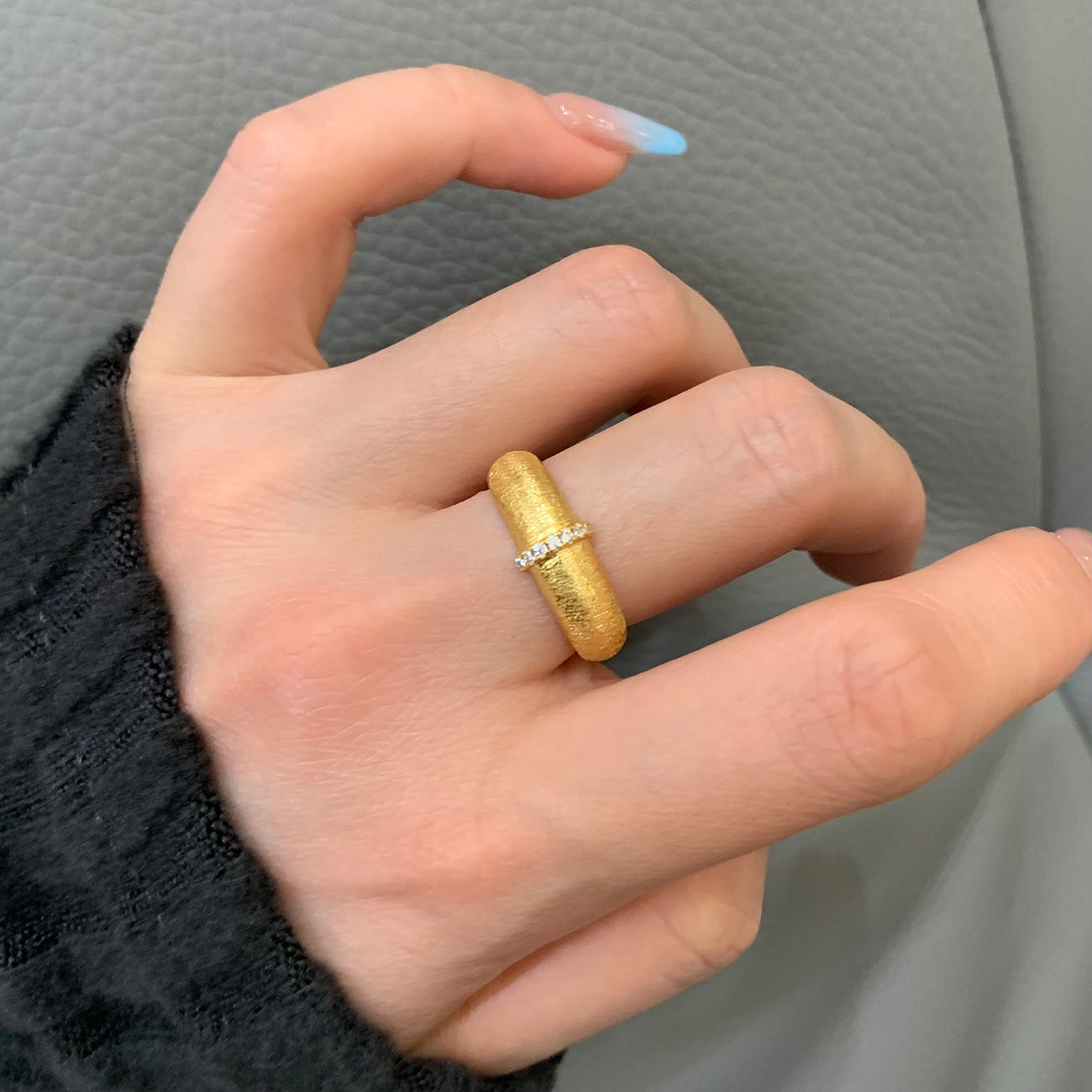 Wholesale Vintage Brushed Diamond Ring