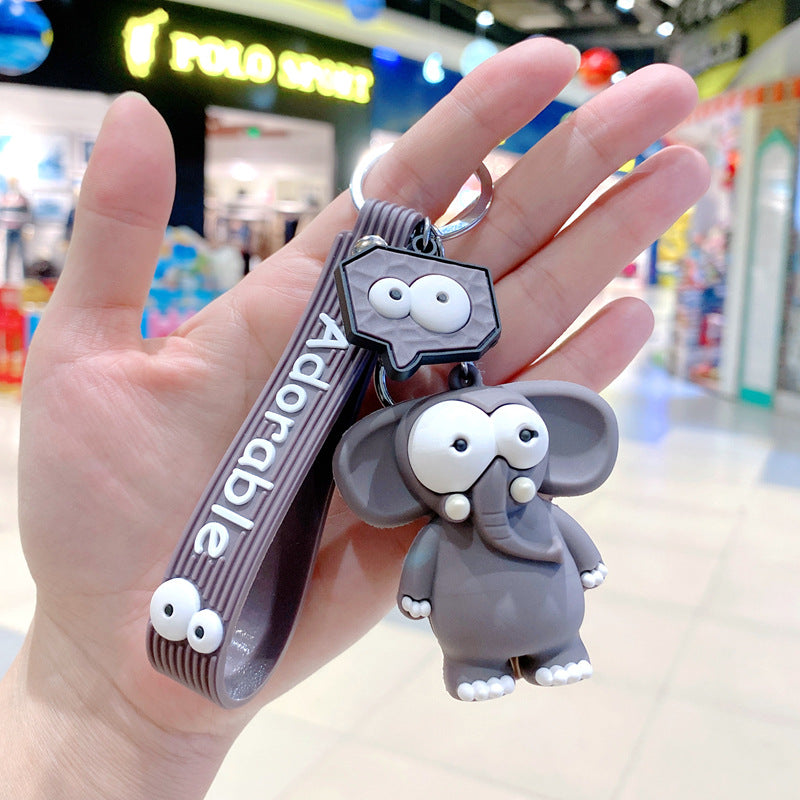 Wholesale Cartoon Silicone Animal Giraffe Cute Keychain Creative Keychain ACC-KC-Gongz007