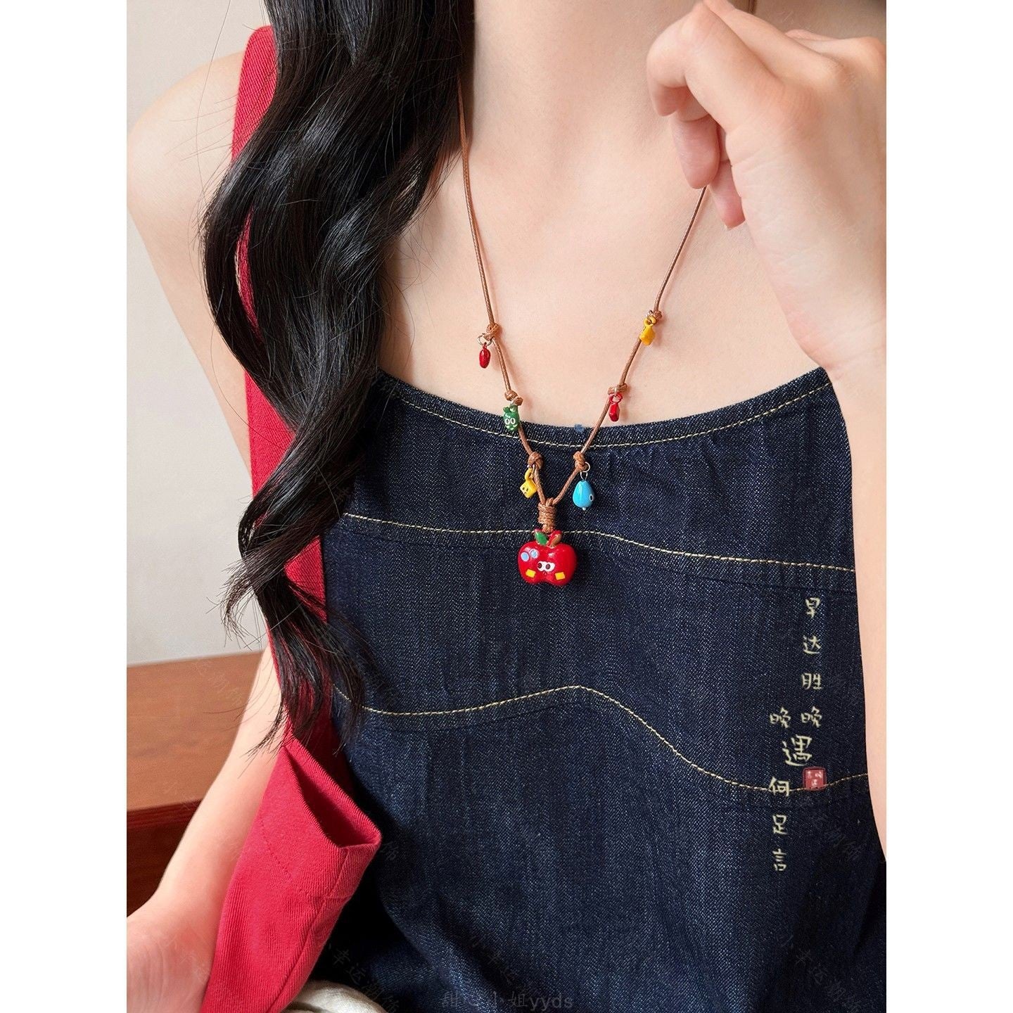 Wholesale Cartoon Elephant and Cat Beaded Necklace
