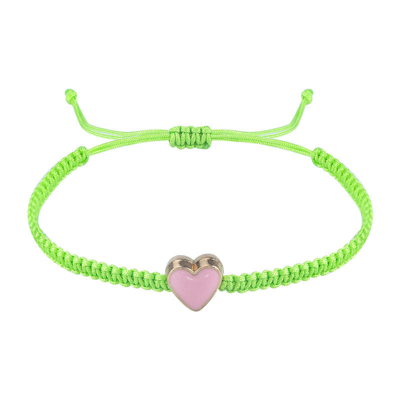 Wholesale Adjustable Surfer Hand Rope Love Shape Couple Bracelet