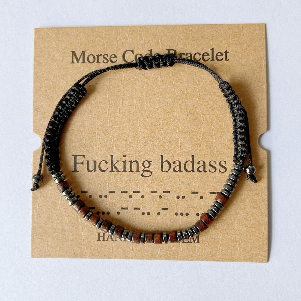 Wholesale Morse Code Letter Number Couple Bracelets