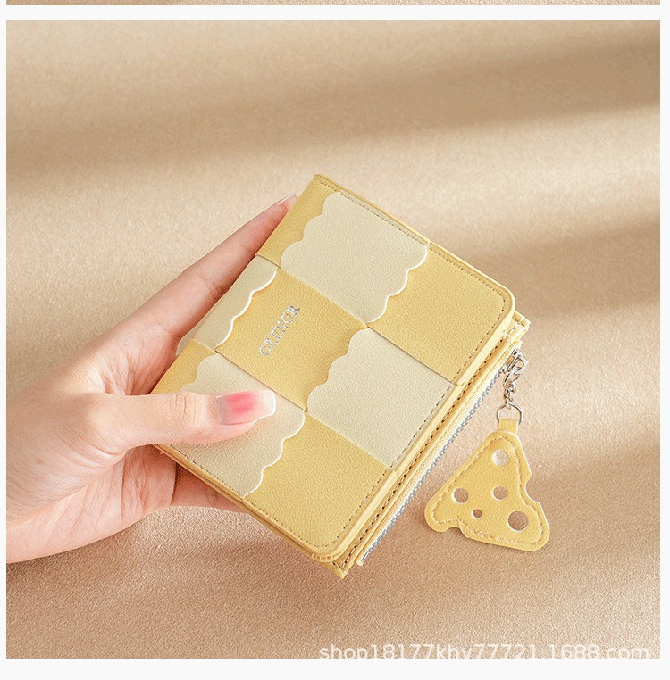 Wholesale Biscuit Braided Short Wallet