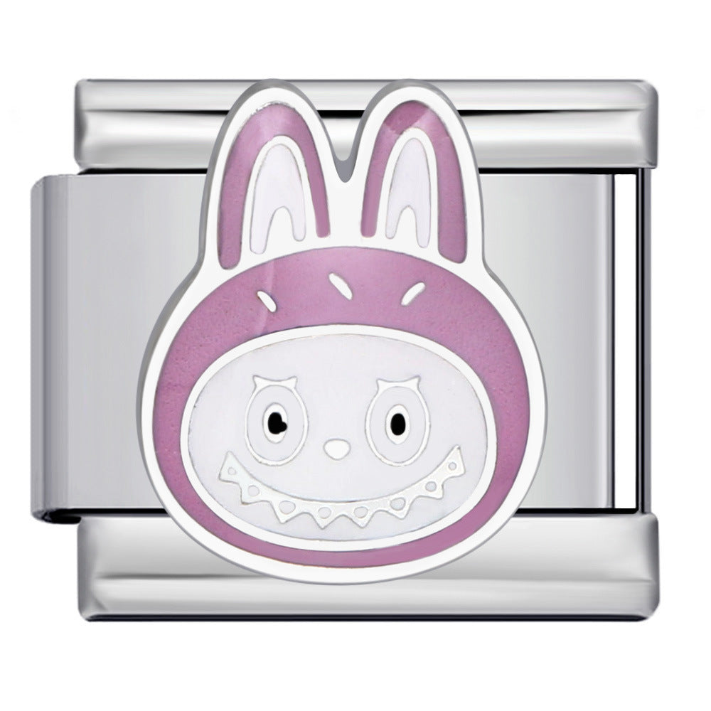 Pulsera de encanto italiano de 5 piezas al por mayor de 9 mm empalme de bricolaje lindo pulsera compuesta de acero inoxidable creativo