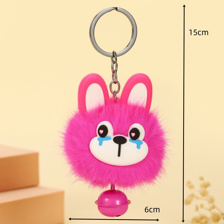 Wholesale Cute bunny furball keychain
