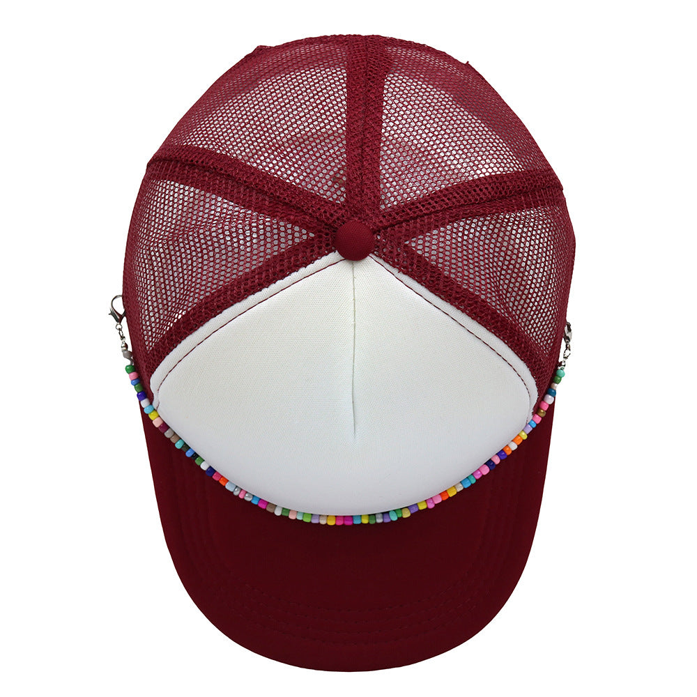 Wholesale Colorful Chain Trucker Cap Mesh Cap Baseball Cap ACC-HT-HaiPu019