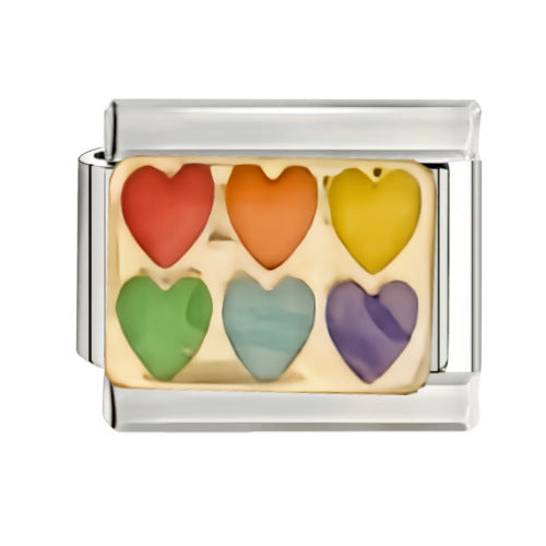 Wholesale 9mm Italian Charm Starter Bracelets DIY square Single Section Creative Stainless Steel Composable Bracelet