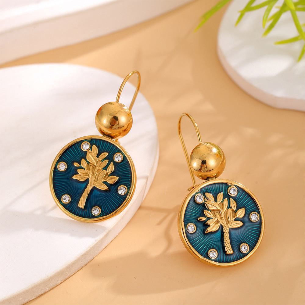 Wholesale Stainless Steel  Full Diamond Earrings