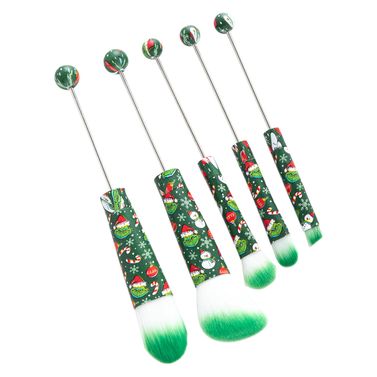 Wholesale DIY Beaded Metal Handle Beadable Makeup Brush  Halloween Makeup Brush suit