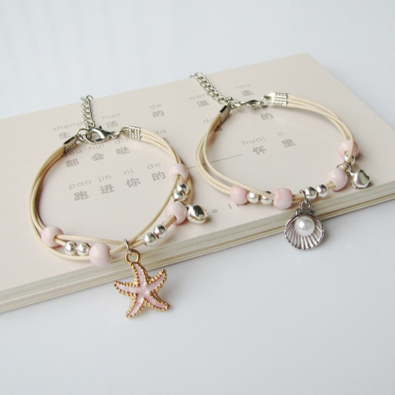 Wholesale Cute cartoon starfish shell bracelet