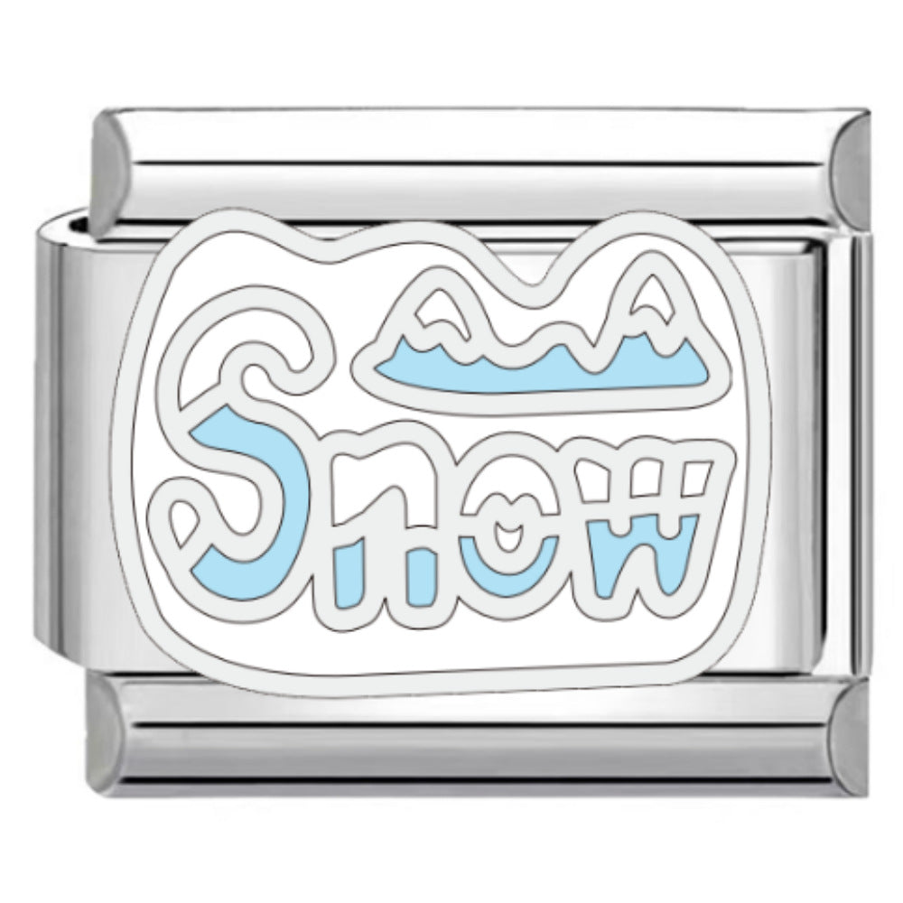 Wholesale Titanium Steel DIY Italian Charm Bracelet With Christmas Cartoon Patterns Party Gift Jewelry Accessory