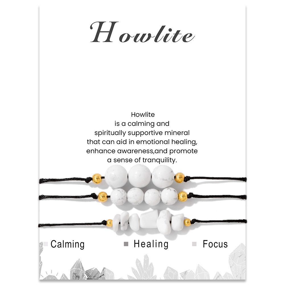 Wholesale Natural Stone Crystal Set Crushed Stone Beads Handmade Woven Bracelets ACC-BT-GEB010