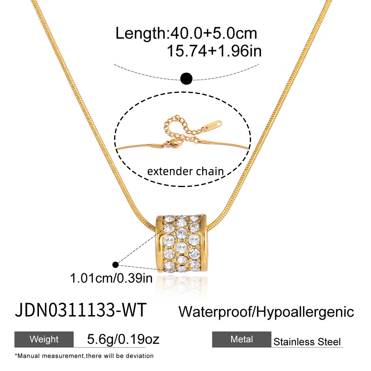Wholesale Stainless steel heart-shaped necklace with zircon stones